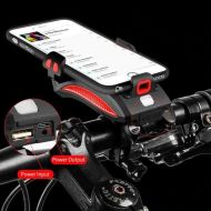 LED Svetlo na bicykel Bikerpro 4v1 s držiakom na telefón, zvončekom a power bankou