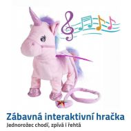 Spievajúci a chodiaci plyšový jednorožec - Unicorn Roxy