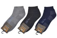 Pánské kotníkové termo ponožky MAN THERMO - 3 páry, mix barev, GOLF PRO, velikost 43-46