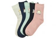 Dámské bambusové ponožky s Kočičkou AURAVIA - 5 párů, mix barev, velikost 35-38
