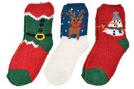 Vánoční termo ponožky EMI ROSS - 3 páry, mix motivů, velikost 35-38
