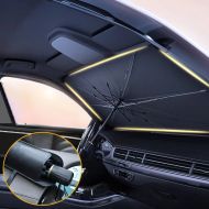 Skladacia slnečná clona na čelné sklo automobilu | Dáždnik proti slnku na čelné sklo