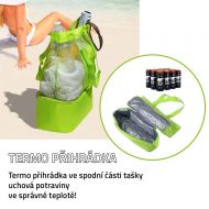 Plážová taška s termo priehradkou - zelená