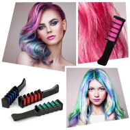 Hrebeň s farebnými kriedami na vlasy – Umývateľné farebné kriedy na vlasy 10 farieb