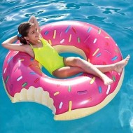 Veľký nafukovací kruh - Donut ružový
