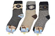 Pánské hřejivé ponožky AMZF - 3 páry, mix barev, velikost 44-47