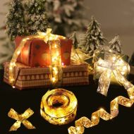 Svietiaca vianočná stuha GOLD SHINE
