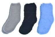 Dětské chlupaté ponožky KIDS - 3 páry, mix barev, velikost 31-34
