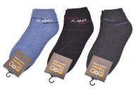 Pánské kotníkové termo ponožky MAN THERMO - 3 páry, mix barev, JEANS, velikost 43-46