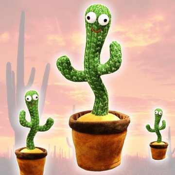 Plyšový tancujúci kaktus - opakuje slová, svieti a spieva