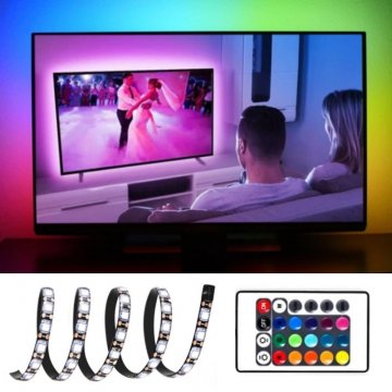 Farebný LED pásik za televíziu s diaľkovým ovládaním - RGB osvetlenie