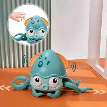 Roztomilá chodiaca a plávajúca chobotnica pre deti.
