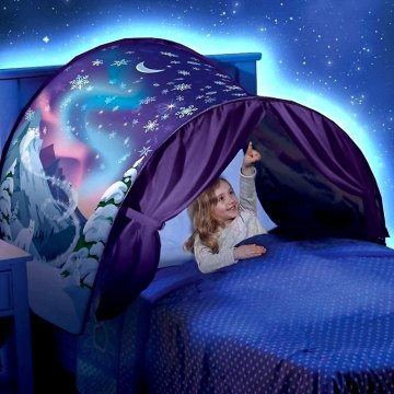 Detský rozprávkový stan na posteľ s nočnou oblohou